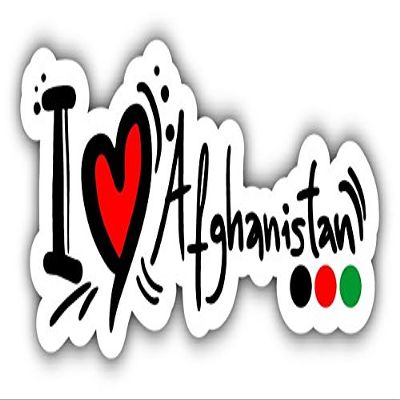 Zirni I Love Afghanistan Travel Slogan Sticker Decal Design