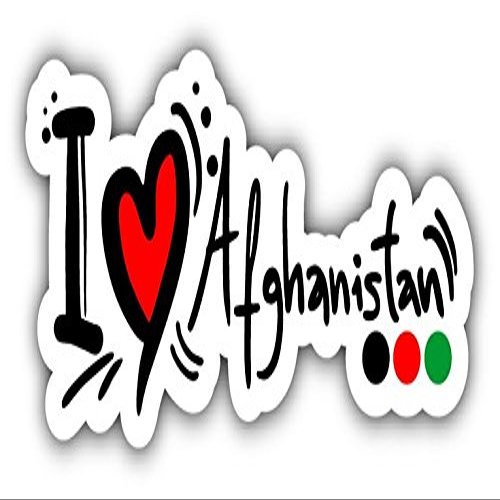 Zirni I Love Afghanistan Travel Slogan Sticker Decal Design