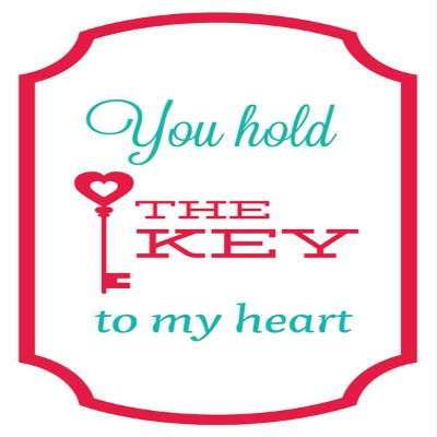 Zirni You Hold The Key to My Heart Badge Sticker Decal Design