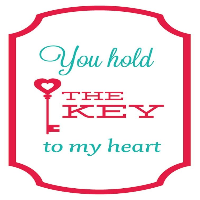 Zirni You Hold The Key to My Heart Badge Sticker Decal Design