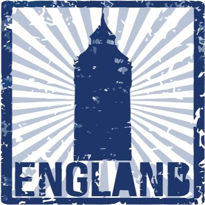 Zirni England United Kingdom Travel Retro Grunge Stamp Sticker Decal Design