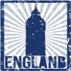 Zirni England United Kingdom Travel Retro Grunge Stamp Sticker Decal Design view 1