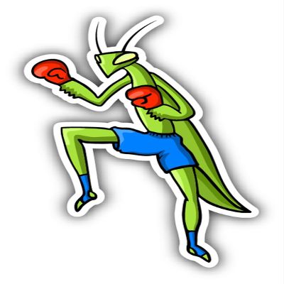 Zirni Original Mantis Fighter Sticker Decal Design