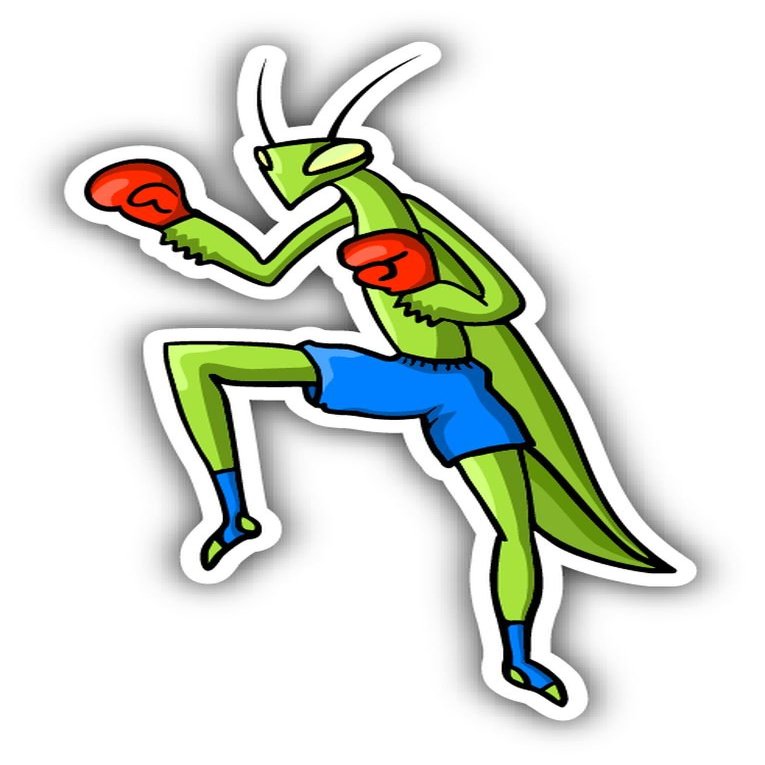 Zirni Original Mantis Fighter Sticker Decal Design