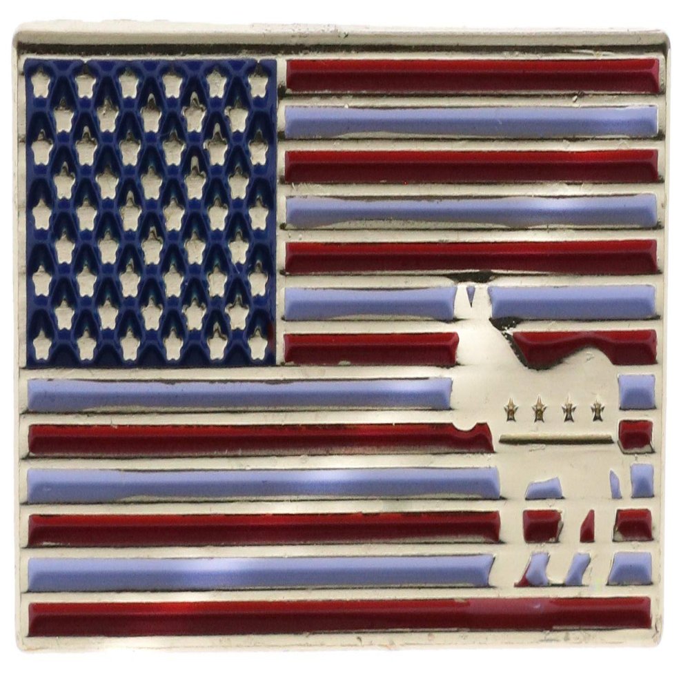 Democrat USA Flag With Donkey Hat or Lapel Pin PMS1771 F2D33N