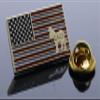 Democrat USA Flag With Donkey Hat or Lapel Pin PMS1771 F2D33N view 2