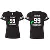 Customized Lady Cotton Jersey - Your Own Personalized 2 Side Custom Cotton Women - Custom Team Uniform 2X-Large Black view 1
