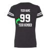 Customized Lady Cotton Jersey - Your Own Personalized 2 Side Custom Cotton Women - Custom Team Uniform 2X-Large Black view 3