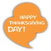Zirni Happy Thanksgiving Day Speech Bubble Autumn Sticker Decal Design view 1