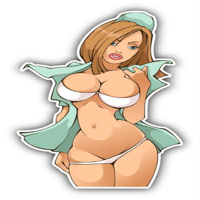 Zirni Nurse Girl Sexy Cartoon Sticker Decal Design