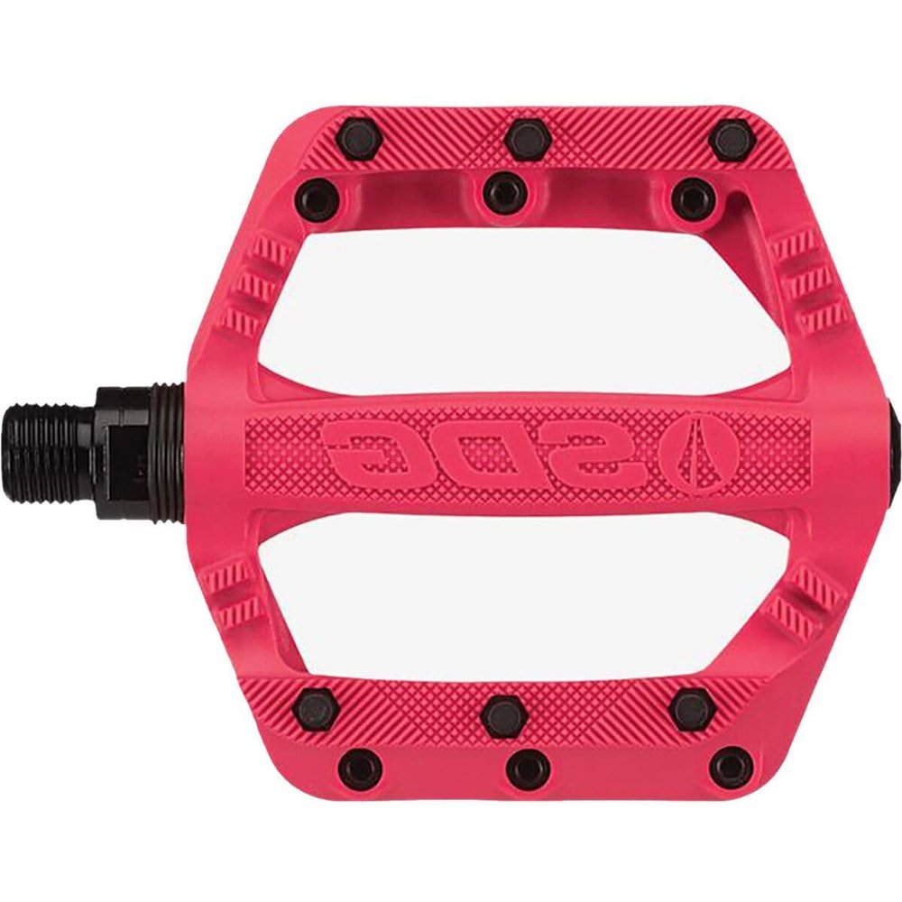 SDG Components, Slater, Platform Pedals, Body: Nylon, Spindle: Cr-Mo, 9/16'', Red, Pair