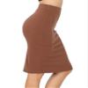 Women & Plus Ponte Knit Basic Knit Pencil Midi Skirt (DK Burgundy, M) view 2