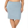 Women & Plus Ponte Knit Basic Knit Pencil Midi Skirt (DK Burgundy, M) view 4