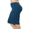 Women & Plus Ponte Knit Basic Knit Pencil Midi Skirt (Teal, L) view 2