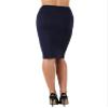 Women & Plus Ponte Knit Basic Knit Pencil Midi Skirt (Ruby, S) view 3