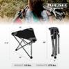 Travel Chair Big Slacker Stool, Portable Tripod Chair for Outdoor Adventures, Quick Folding Fishing Camping Travel Stool, Black & Gray view 3