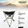 Travel Chair Big Slacker Stool, Portable Tripod Chair for Outdoor Adventures, Quick Folding Fishing Camping Travel Stool, Black & Gray view 4
