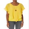 A. Byer Women's Juniors V Front Popover Top, Mango, Small view 1
