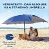 Sport-Brella Premiere XL 9-Foot Umbrella - Heavy-duty 1.25" Center Pole & Twist Handle Auger - UPF 50+ Sun Protection - Privacy Side Panels, Zippered Windows & 2 Interior Pockets - Carry Bag Included view 4