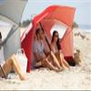 Sport-Brella Premiere UPF 50+ Umbrella Shelter for Sun and Rain Protection (8-Foot, Red) view 2