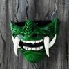 tripple_777 Samurai Oni Mask for Paintball Airsoft Gun Halloween Costume Ninja Cosplay Bushido Armor Sword Motorcycle Helmet D505 view 2