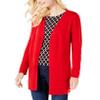 Charter CIub Ribbed Knit Open Front Cardigan Ravishing Red M view 1