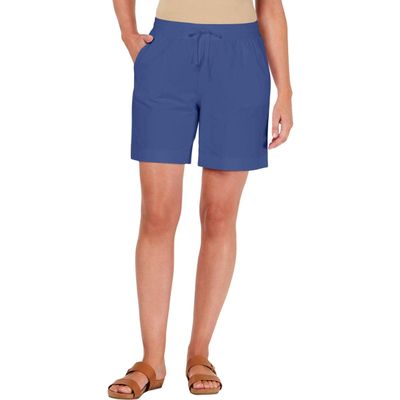 Karen S Knit Drawstring Shorts Heather Indigo XS