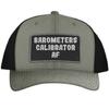 Barometers Calibrator AF - Leather Black Patch Engraved Trucker Hat, Heather-Black, One Size view 1
