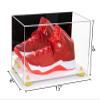 Better Display Cases Acrylic Large Shoe Display Case for Basketball Shoe Soccer Cleat Football Cleat with Mirror, Yellow Risers and White Base (A013-YR) view 2