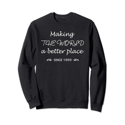 65 Year Old Woman 65th Birthday Gift Vintage Born In 1955 Sweatshirt