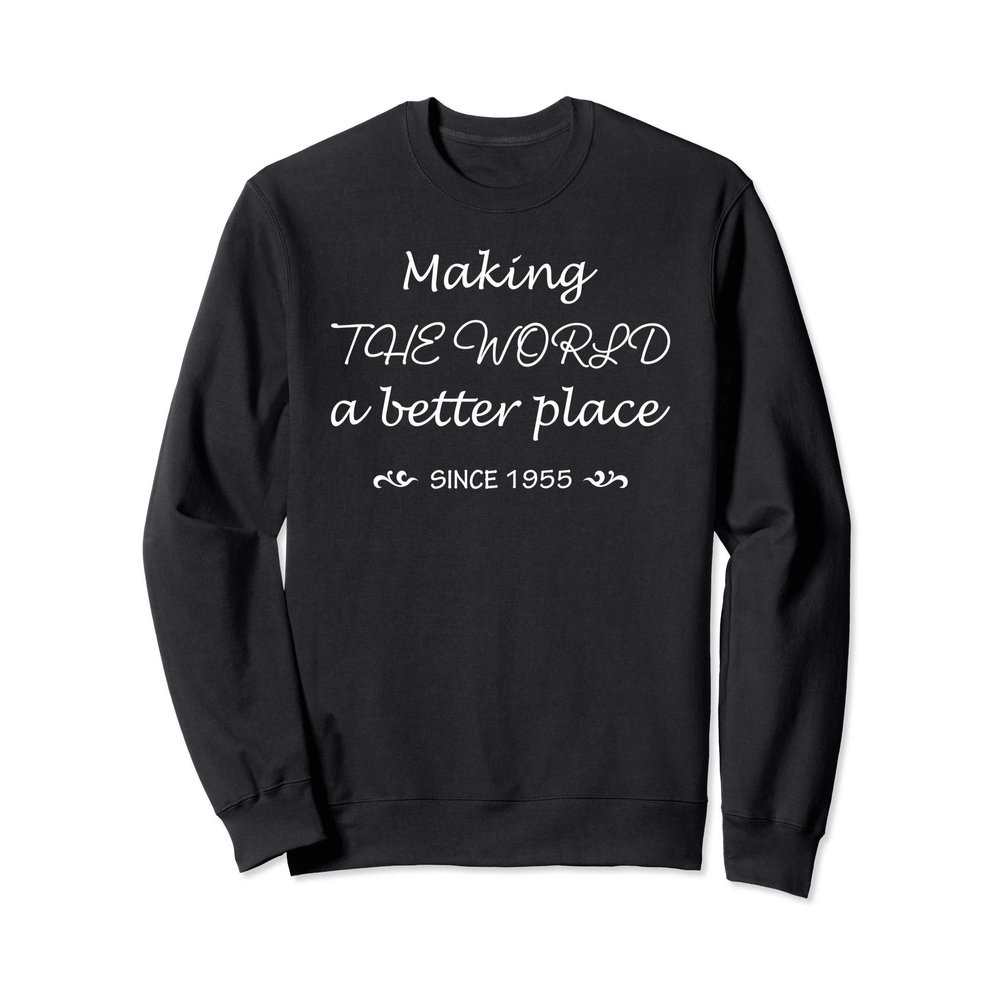 65 Year Old Woman 65th Birthday Gift Vintage Born In 1955 Sweatshirt