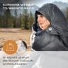 Hyke & Byke Katahdin 15 F Hiking & Backpacking Sleeping Bag - 4 Season, 625FP Ultralight Sleeping Bag - Water Resistant - Charcoal Gray - Long view 2