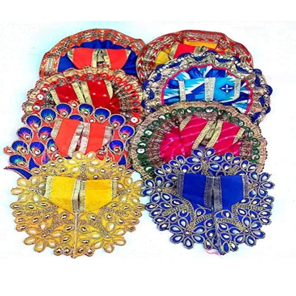 jaisakshi Terrycloth Laddu Gopal Dress Special Fancy Dress Combo (Size 2 No) - Pack of 8