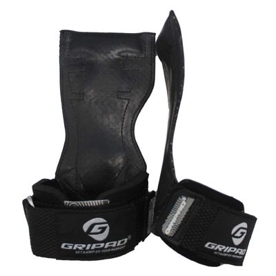 Gripad PRO Weight Lifting Gloves | Heavy Duty Straps | Alternative Power Lifting Hooks | Best for Deadlifts | Adjustable Neoprene Padded Wrist Wraps Support Bodybuilding (Black, Small)