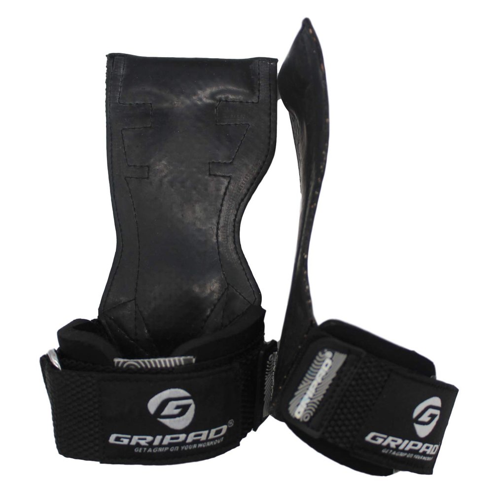 Gripad PRO Weight Lifting Gloves | Heavy Duty Straps | Alternative Power Lifting Hooks | Best for Deadlifts | Adjustable Neoprene Padded Wrist Wraps Support Bodybuilding (Black, Small)