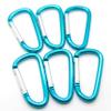 3" Aluminum Carabiner D Shape Buckle Pack, Keychain Clip, Spring Snap Key Chain Clip Hook Buckle (Teal 3" (100 Pack)) view 1