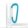 3" Aluminum Carabiner D Shape Buckle Pack, Keychain Clip, Spring Snap Key Chain Clip Hook Buckle (Teal 3" (100 Pack)) view 3