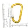 3" Aluminum Carabiner D Shape Buckle Pack, Keychain Clip, Spring Snap Key Chain Clip Hook Buckle (Gold 3" (100 Pack)) view 3