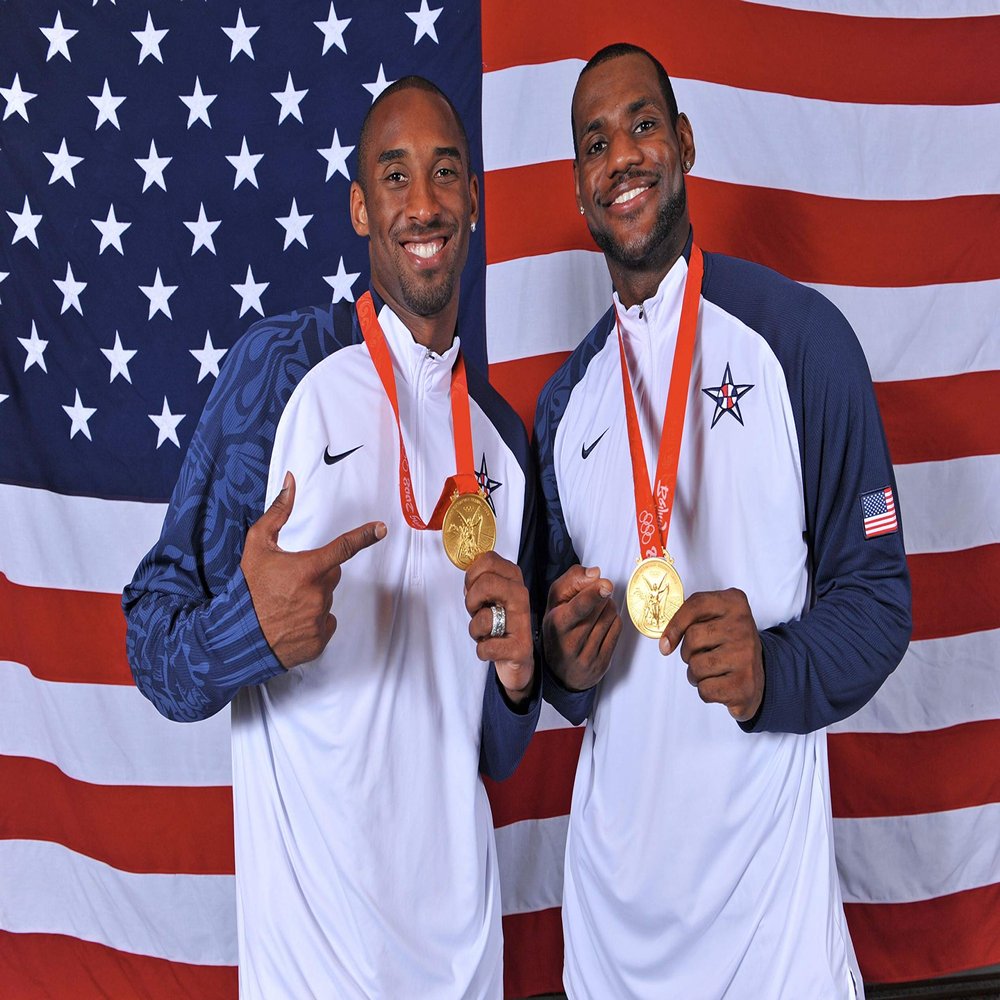 Kobe LeBron James Gold Medalists Team USA 2008 Olympics The Lakers XL Poster Art Photo Artwork 24x36