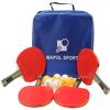 MAPOL Quality Ping Pong Paddle Set - 4 Professional Table Tennis Rackets/Paddles - 8 Premium 3-Star Balls, Portable Cover Case Holder Included view 2