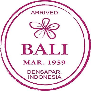 Zirni Bali Densapar Indonesia Passport Travel Retro Adventure Stamp Sticker Decal Design