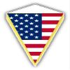 Zirni National Flag of USA Pennant Sticker Decal Design view 1