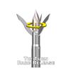 AMS Bowfishing A206-FLO Fluorescent Green Fiberglass Arrow, AnKor FX Point & Safety Slide view 3