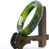 2.4" China Certified Nature Green Chalcedony Jade Women's Bangle Bracelets 6401 view 1