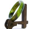 2.4" China Certified Nature Green Chalcedony Jade Women's Bangle Bracelets 6401 view 2