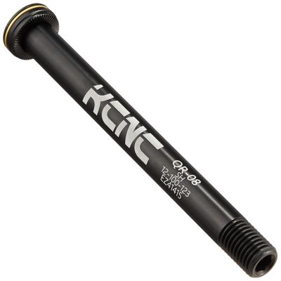 KCNC KQR08 Bicycle Through Axle, Black, 0.5 x 3.9 inches (12 x 100 mm), Hex (Aren Key), Fixed Type, Screw Pitch 0.06 inches (1.5 mm), for Front