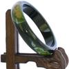2.4" China Certified Nature Green Chalcedony Jade Women's Bangle Bracelets 6403 view 2