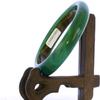 2.6" China Certified Nature Green Chalcedony Jade Women's Bangle Bracelets 6404 view 1