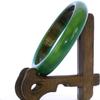 2.6" China Certified Nature Green Chalcedony Jade Women's Bangle Bracelets 6404 view 2