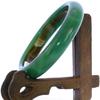 2.6" China Certified Nature Green Chalcedony Jade Women's Bangle Bracelets 6404 view 3